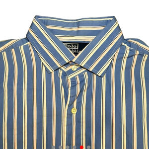 Polo Ralph Lauren Long Sleeve Regent Striped Poplin Shirt Men's Large16.5